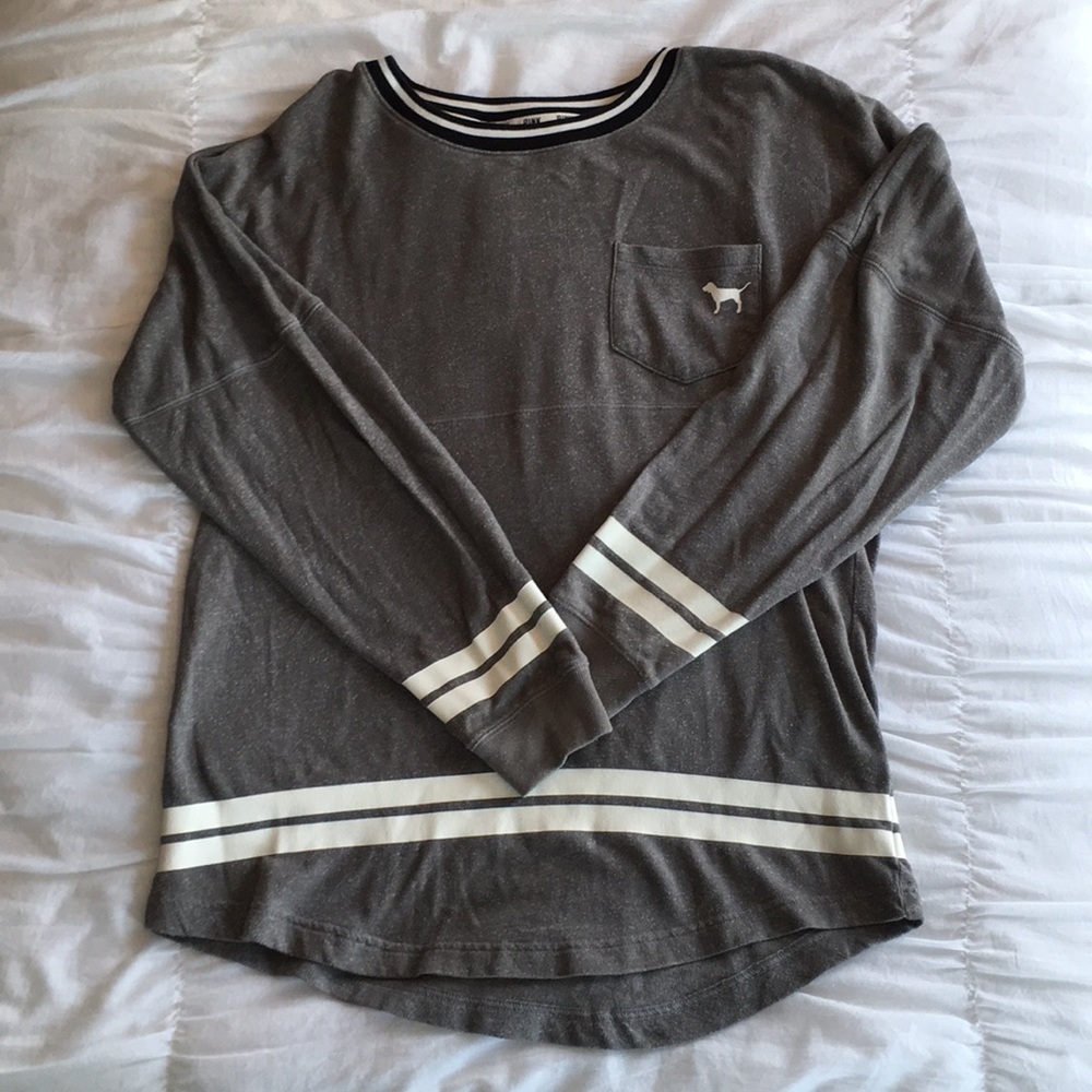 PINK crewneck long sleeved shirt